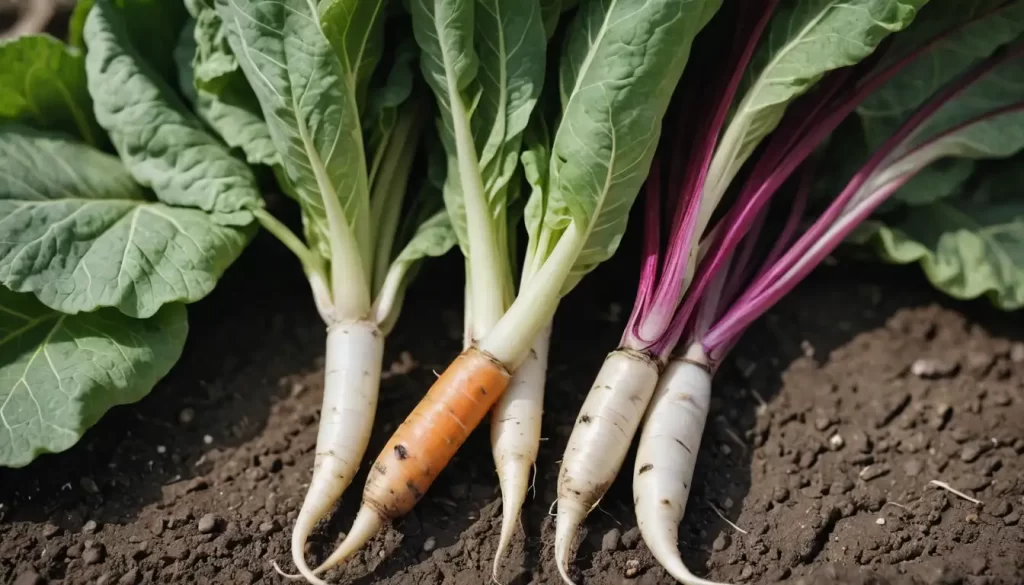 3 colorful root vegetables