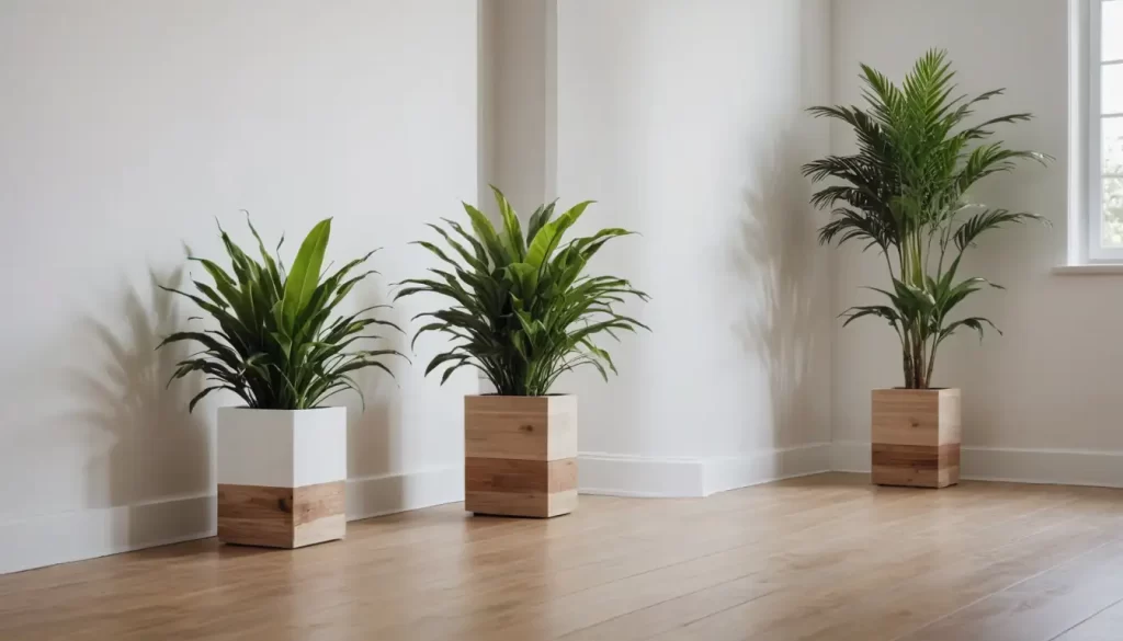 2 modern planters