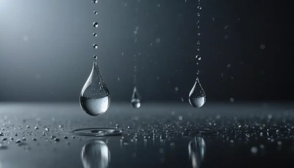 3D droplets suspended in a clear liquid