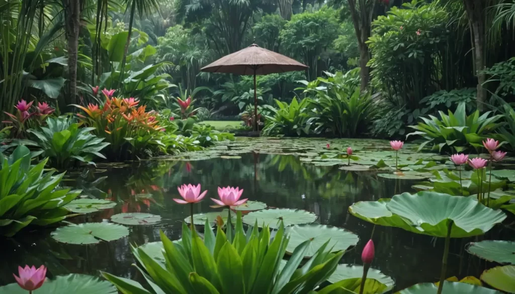 Vibrant tropical leaves