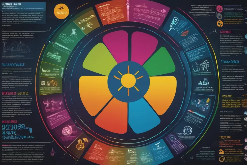 Un diseño vibrantly explosivo que muestra la energía nuclear