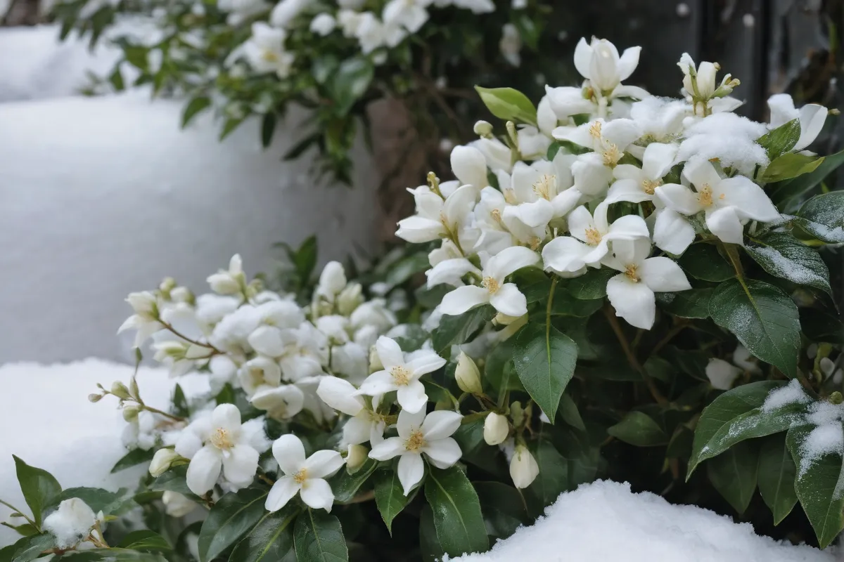 Diseños de flores con jazmín en pleno invierno