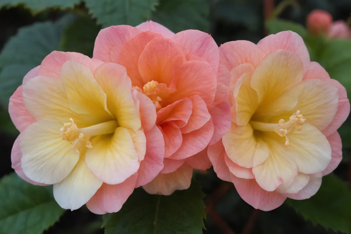 Una begonia de tuberosa colorida de esta web