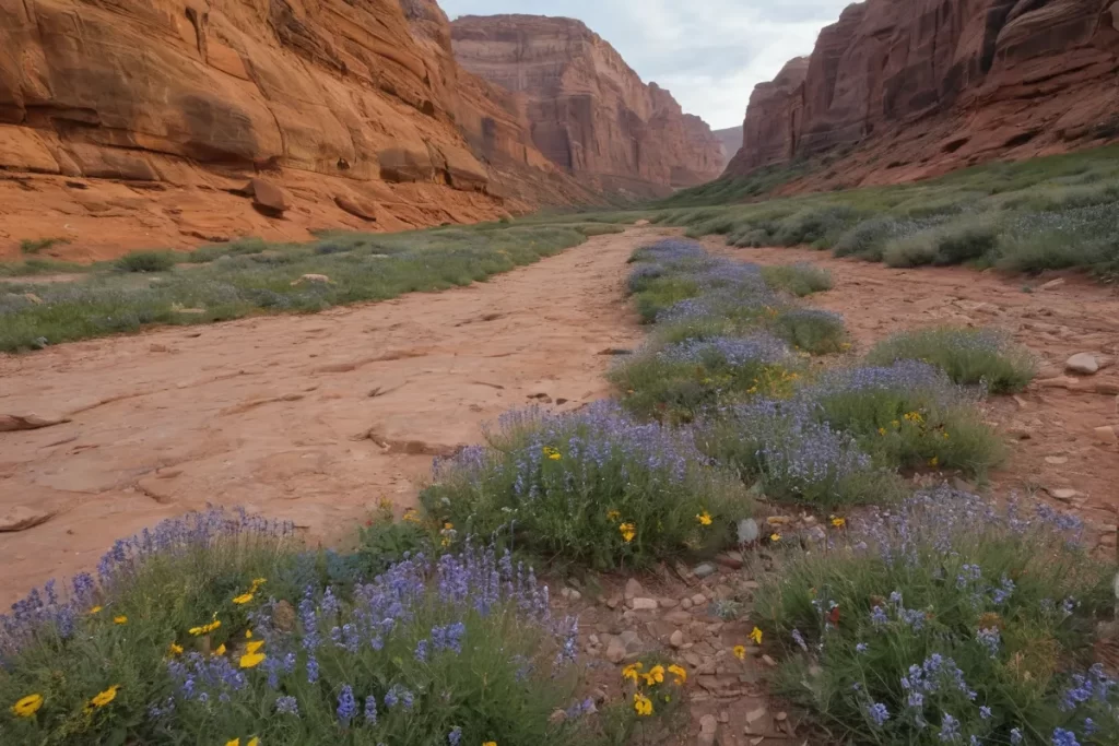 Las flores silvestres se desvanecen en  caminos erizados