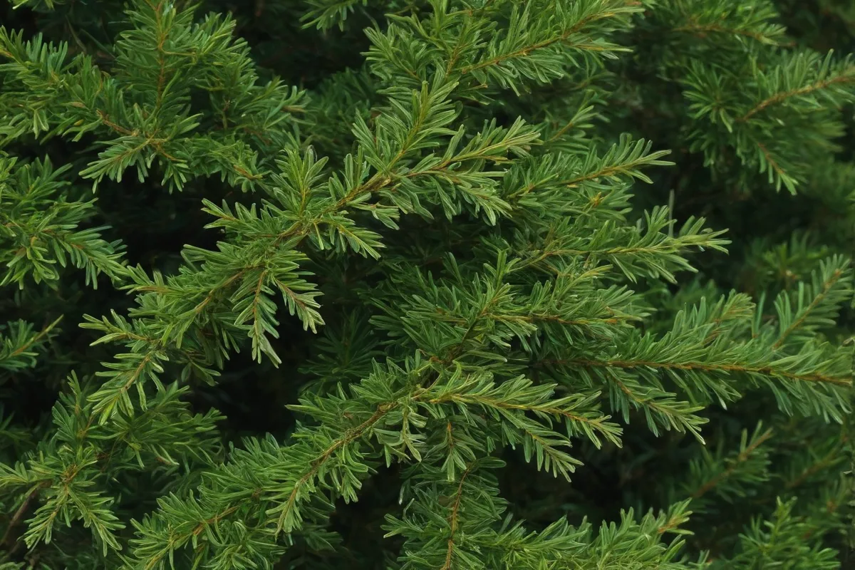 Imagen detallada de una hoja de taxus de Tejo