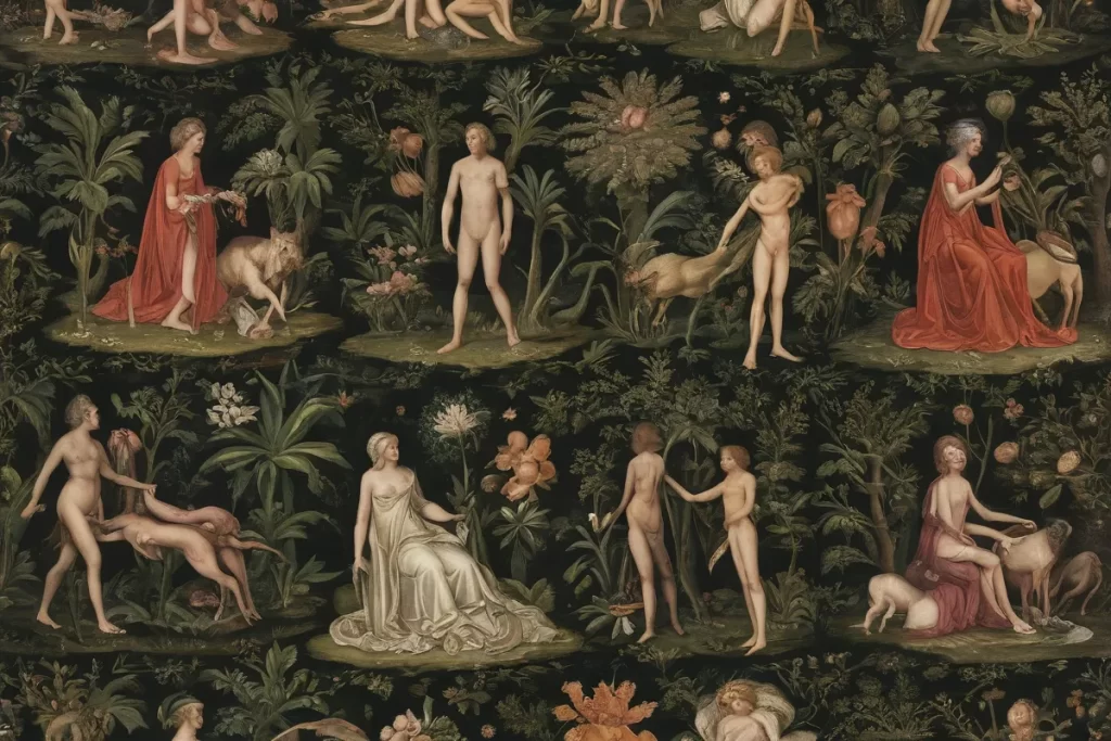 Un papel pintado con la enfermedad de Jacintos