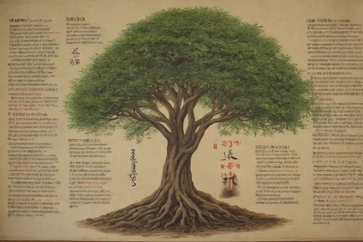 La pared ilustra el árbol de té: origen, descripción, propiedades, usos y precauciones esenciales
