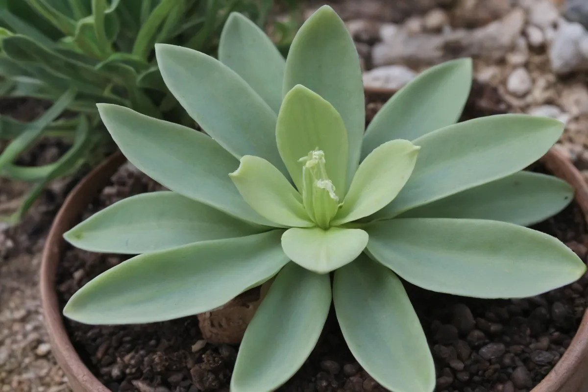 El cotyledón obiculata es una estrella brillante en un foro, con gran encanto