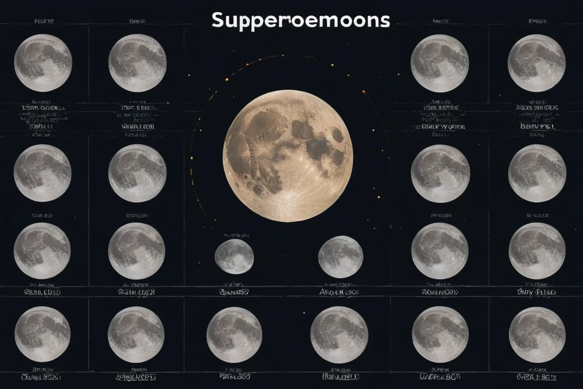 Un vibrante retrato de las superluna con distancias y fechas notables