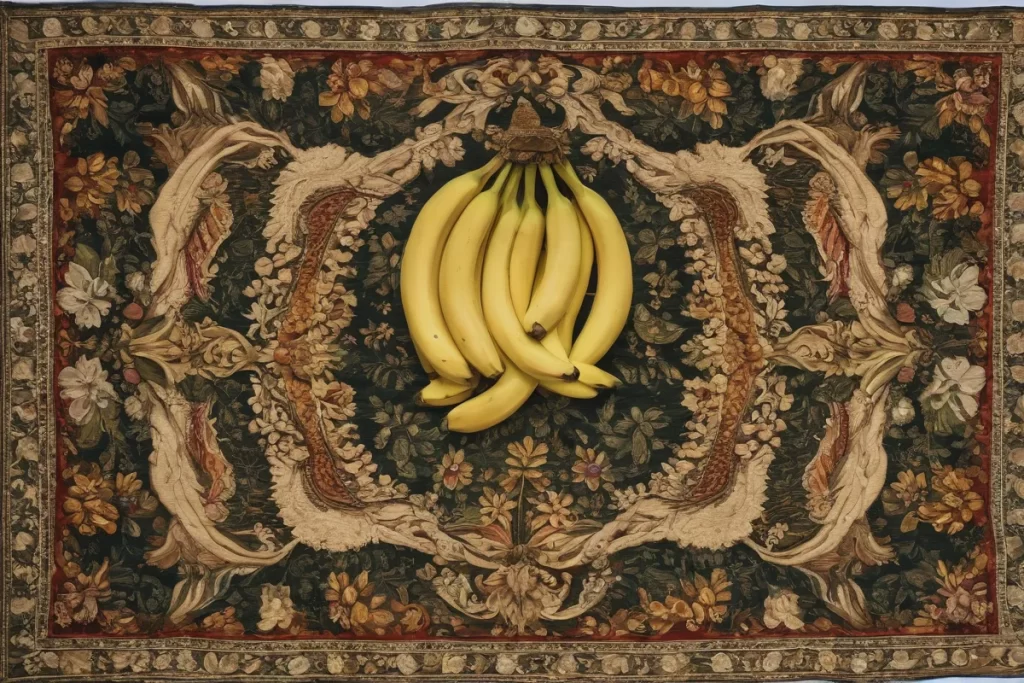 El tapiz de archivo muestra semillas de plátano en un foro