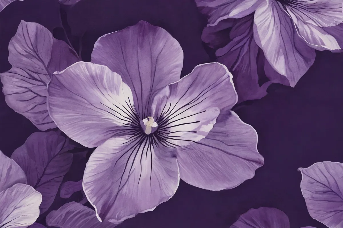 Una violeta purpura que evoca belleza de lejos