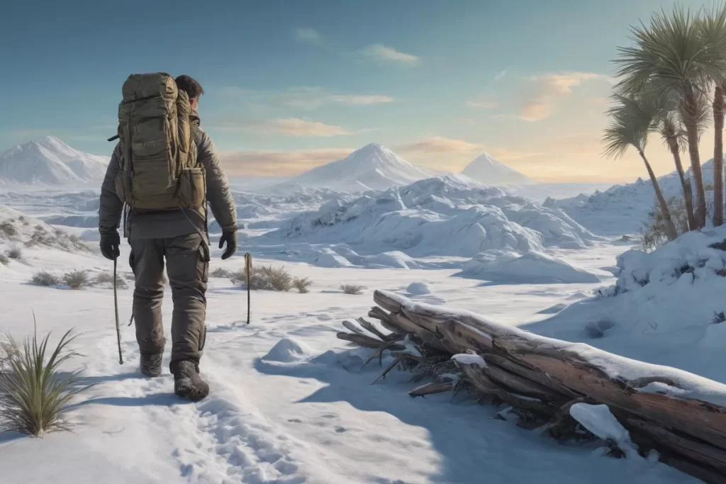 Un dibujo de palma congelada retrata el desafío de supervivencia de Nicolás Romero