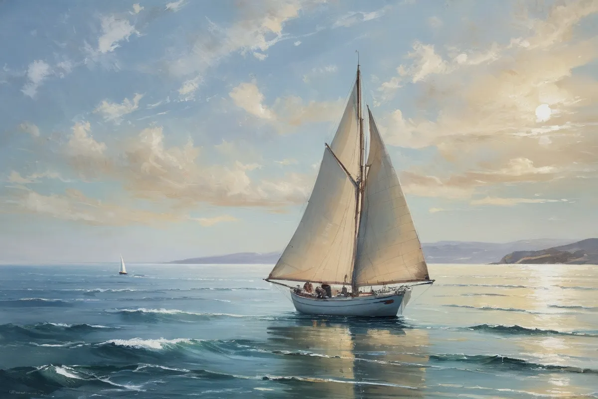 **Playa y barcos de metal, un sueño costero.** (Beach and boats of metal, a coastal dream.) This captures all the key elements of the original prompt without over-expansion or unnecessary words