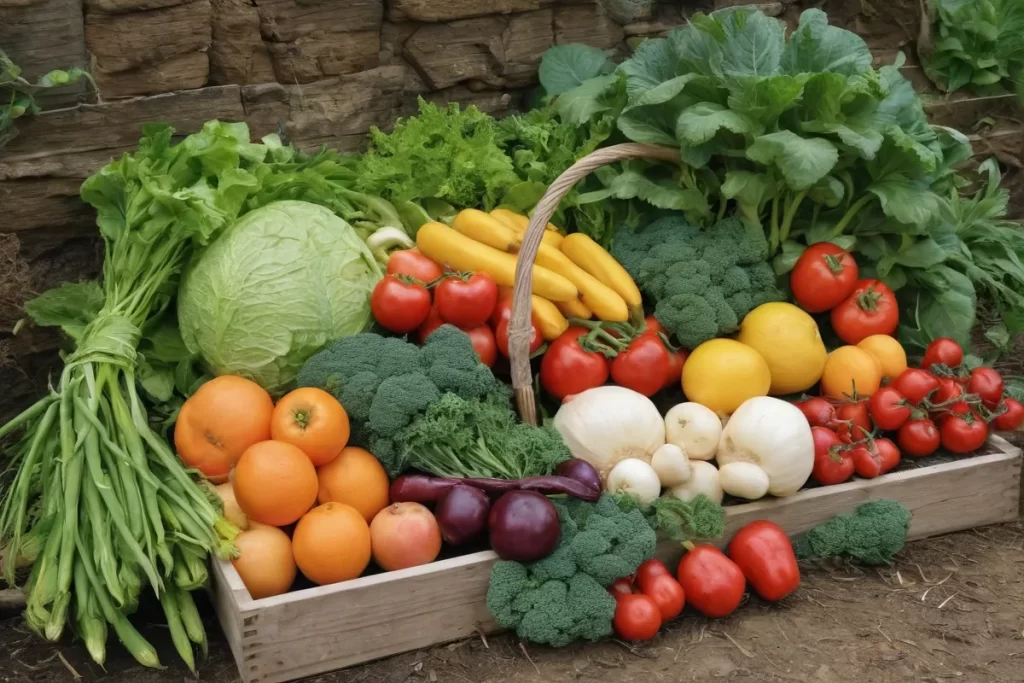 Las verduras y frutas guían los árboles de la carta alfabética