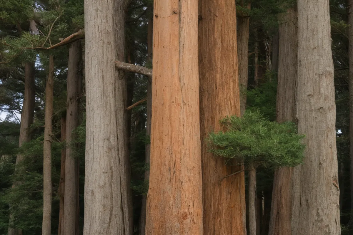 Papel pintado con la historia y los nombres comunes del cálamo. (Translation: Wallpaper with the history and common names of the California redwood)