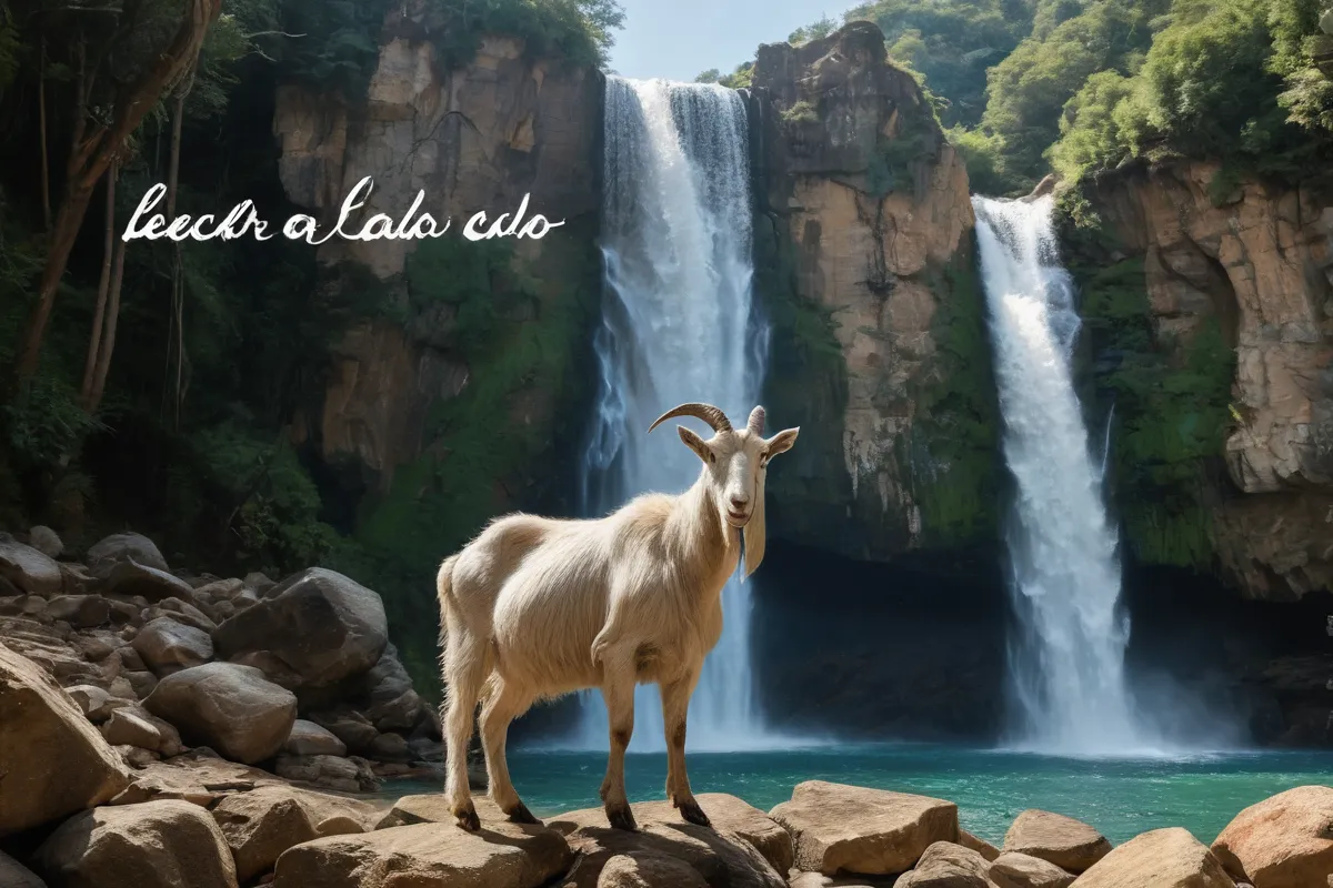 La página muestra un fondo con un cabra, una cascada y la frase Descubre la Lechera del Cabo