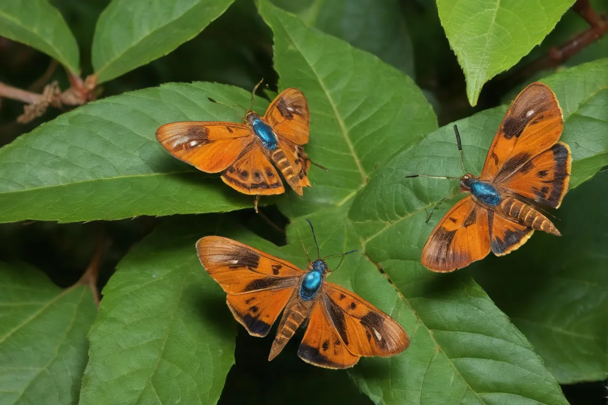 Insectos brillantes masticando hojas, una gran diversidad