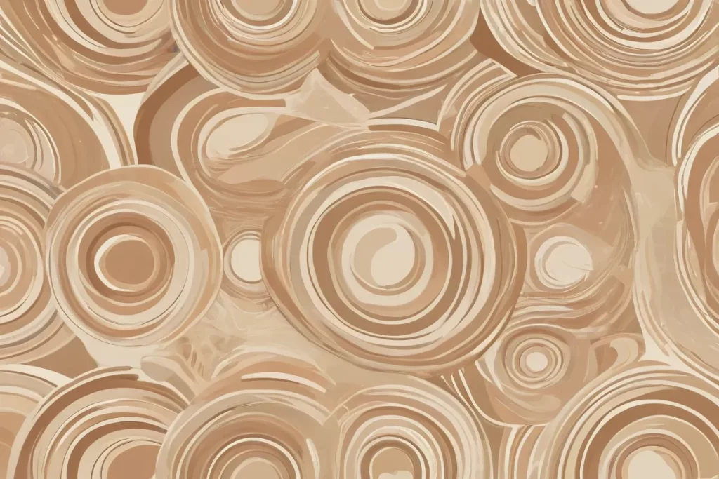 Estrella de abstracción en tonos beige y patrón de la lavadora