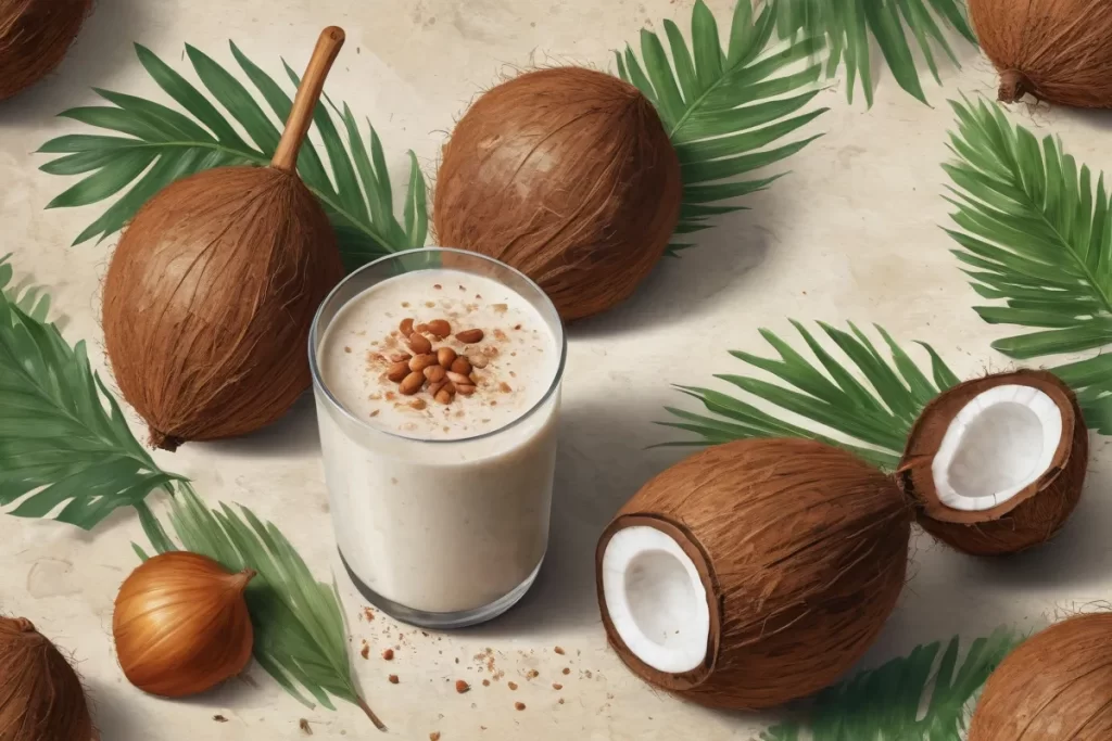 Illustration de coquito intrigante en una superficie texturizada