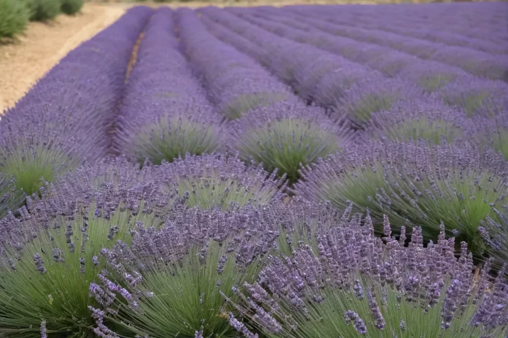 El campo de lavanda florece y se recubre con aroma