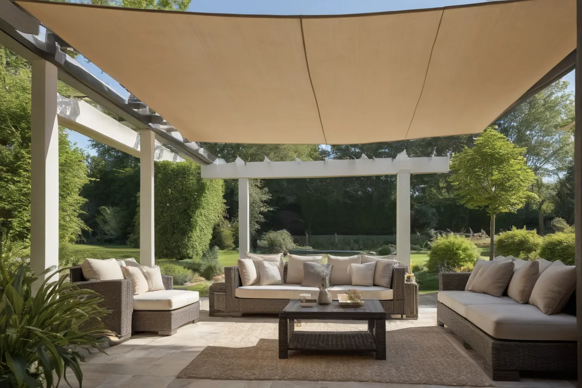 Protectores solares para jardines grandes, con decoración y sombra