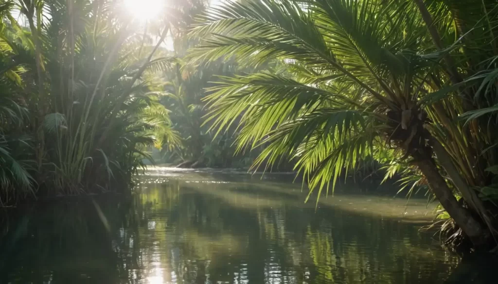 Palm tree with fish-tailed fronds