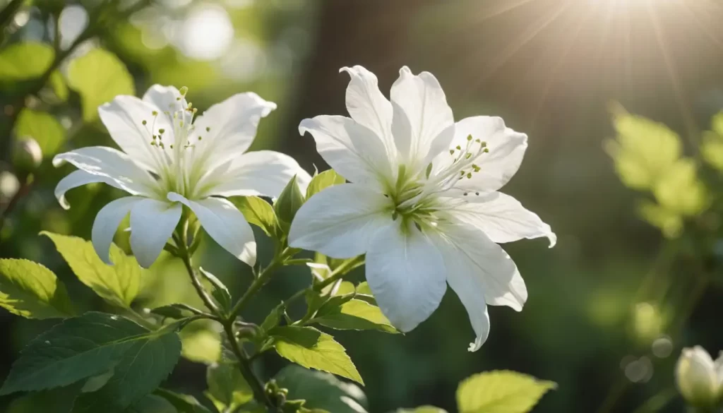 A bright white bloom