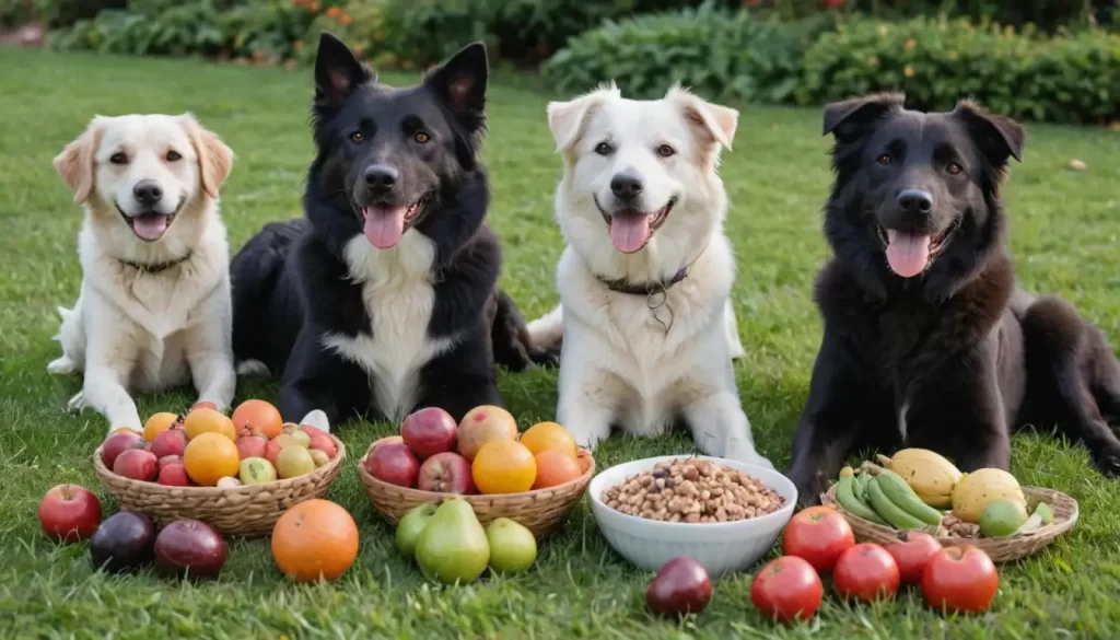 3-4 medium-sized dogs