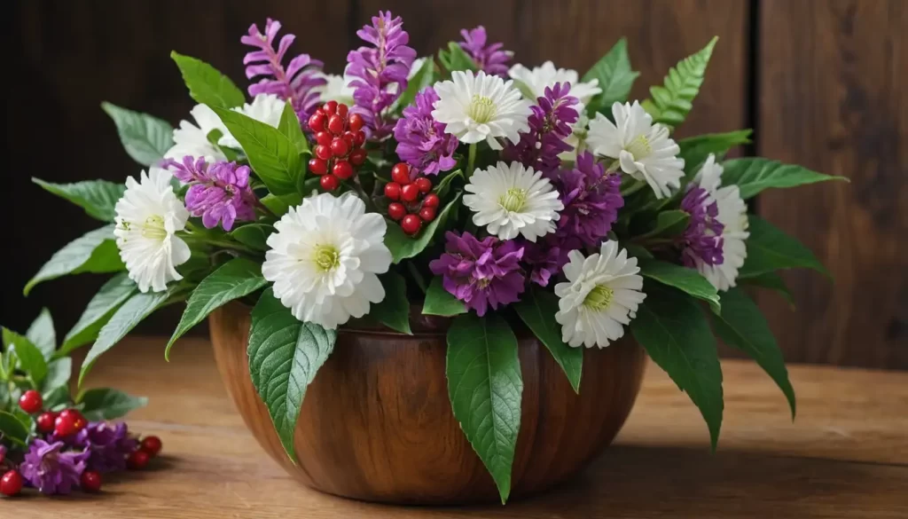 Vibrant purple flowers with ruffled petals
